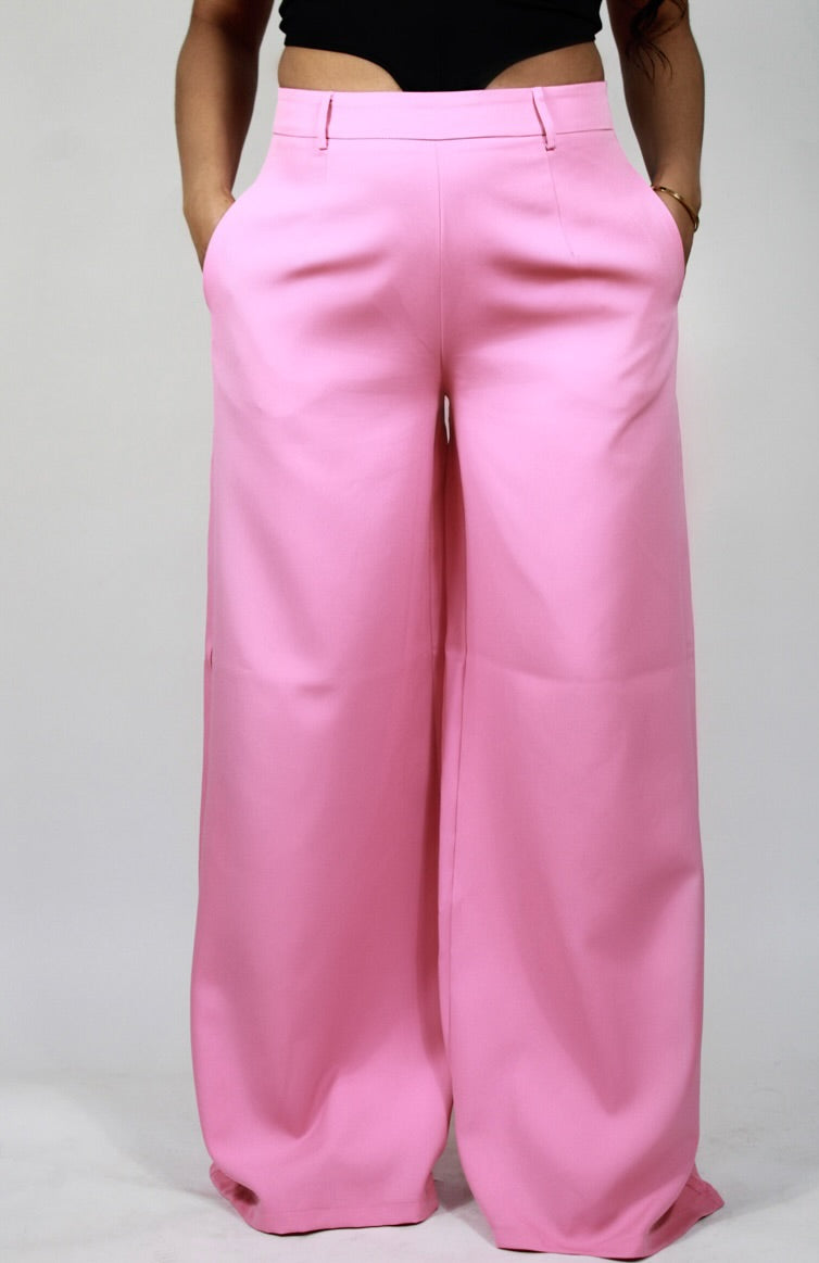 High-Waist Pants || Pink